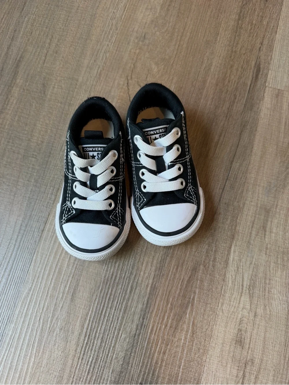 Converse Kids Black and White Low-Top Sneakers